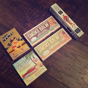 Lot- theBalm eyeshadow pallets blush mascara